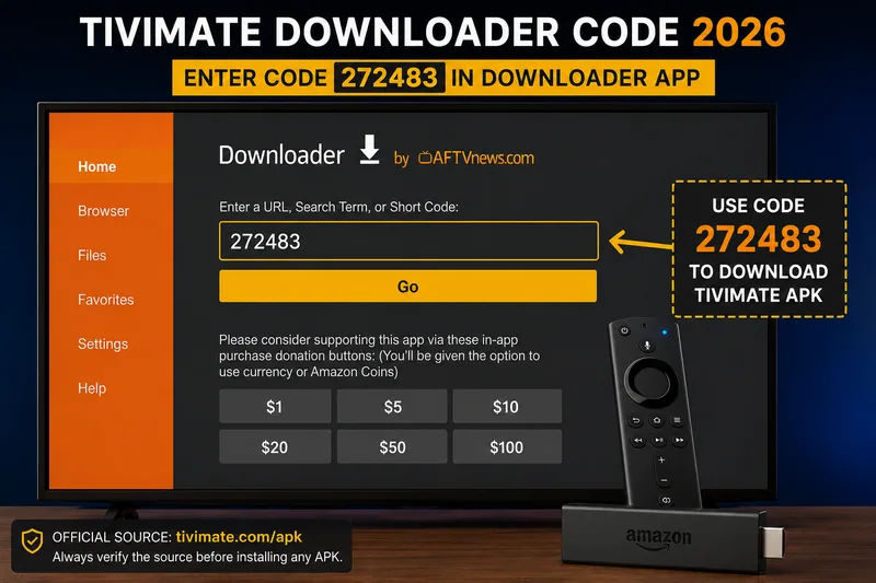 TiviMate Downloader Code 2026: Install on Firestick