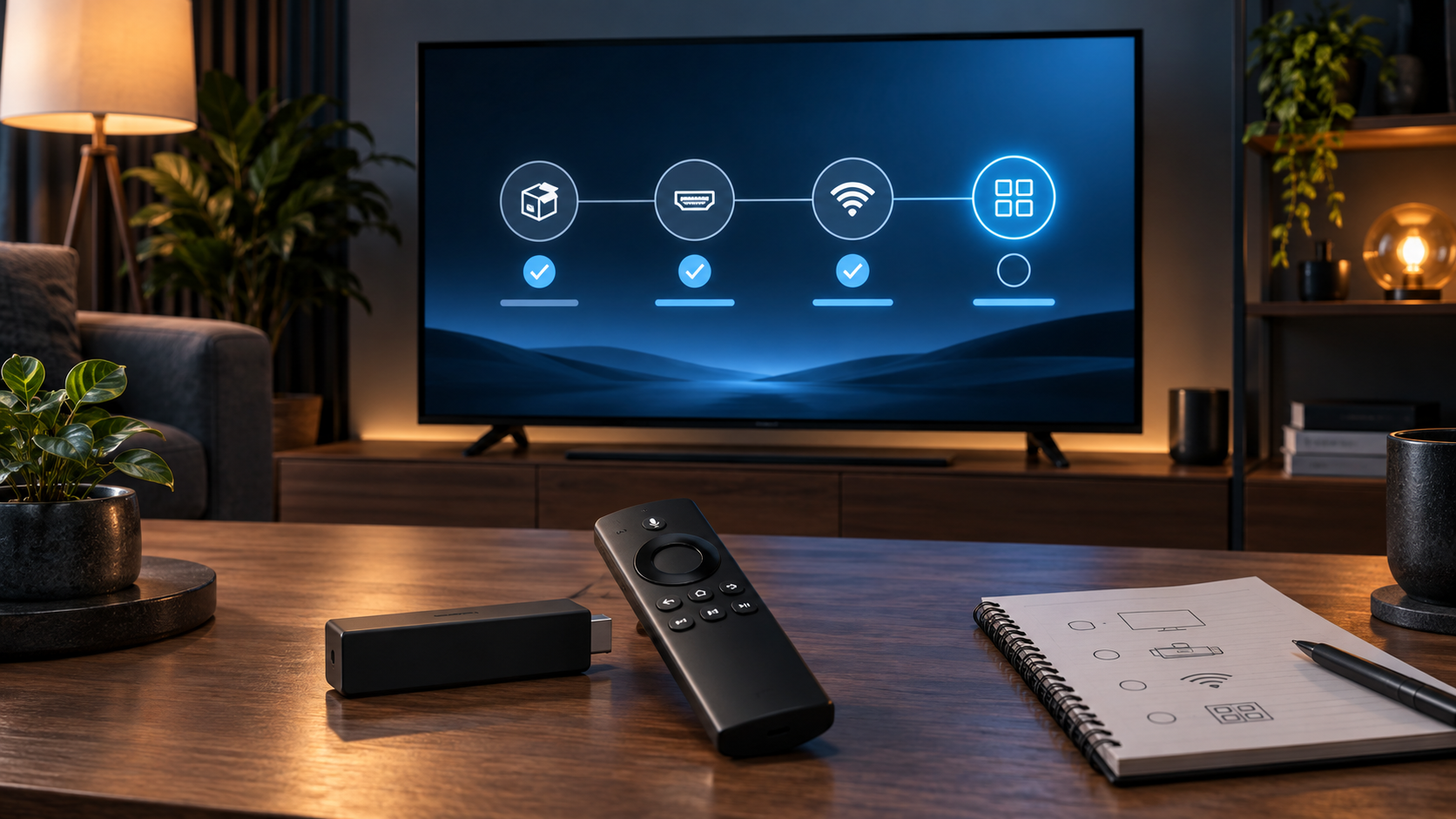 Firestick IPTV setup shown on a premium television interface