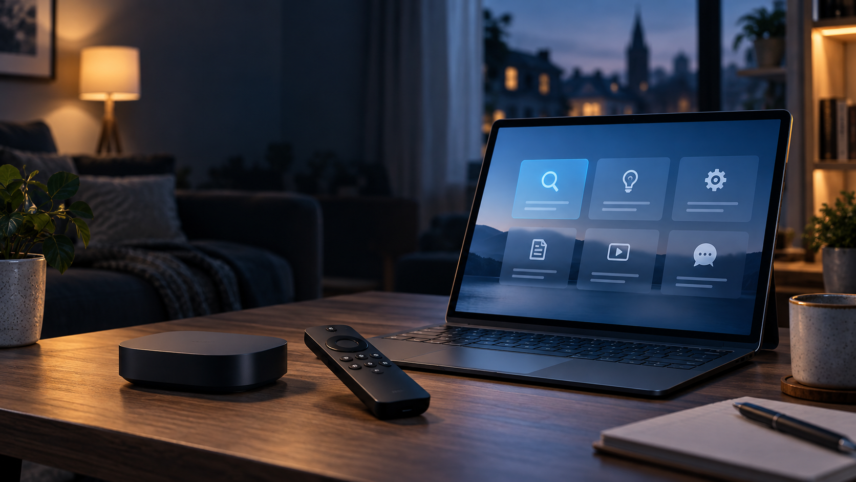 Premium Firestick streaming setup in a modern home